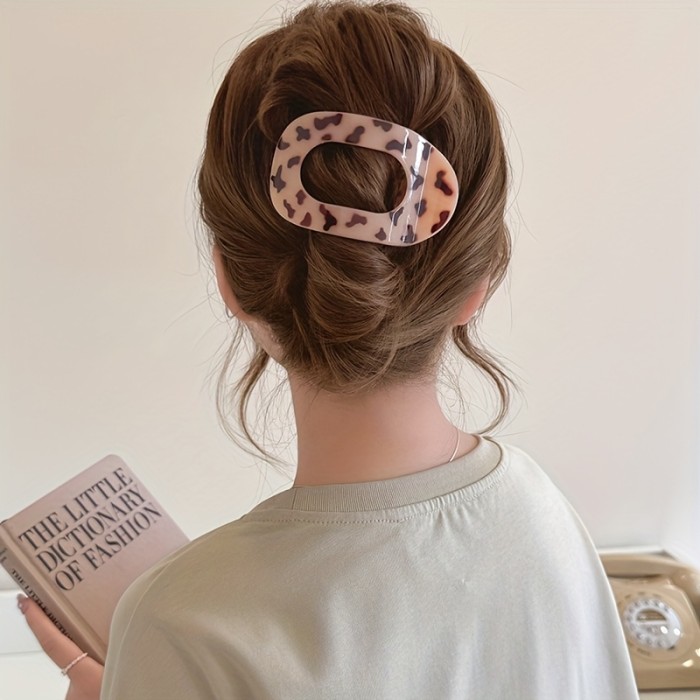 3-Pack Hair Clips 3-Pack High-End Non-Pinch Hair Clips, Leopard Print Back-of-the-Head Scrunchies and Duckbill Barrettes | 2025 New Style