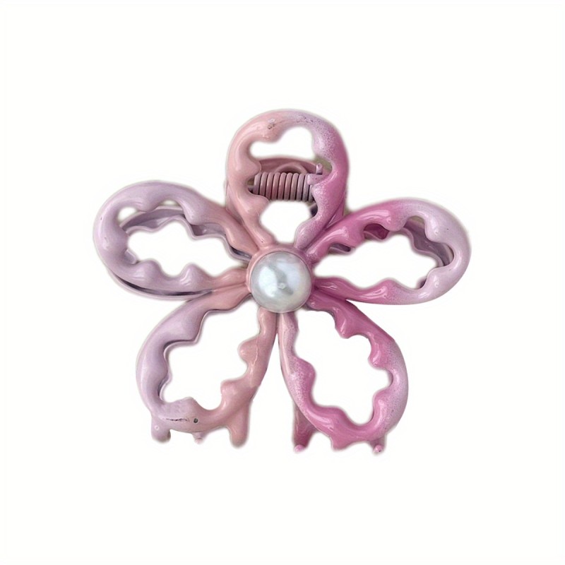 1pc Handmade Liquid Metal Flower Hair Clip for Women & s - Elegant Large Floral Hairpin with Intricate Design, Durable Metal Hair Accessories for Weddings, Parties, Everyday Use - Perfect Gift, Accessories for Hair