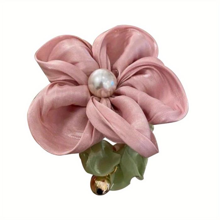 1pc Fashion Flower Scrunches For Women Sweet Head Rope Hair Clip Durable All-match Elastic Hair Tie Hair Accessories