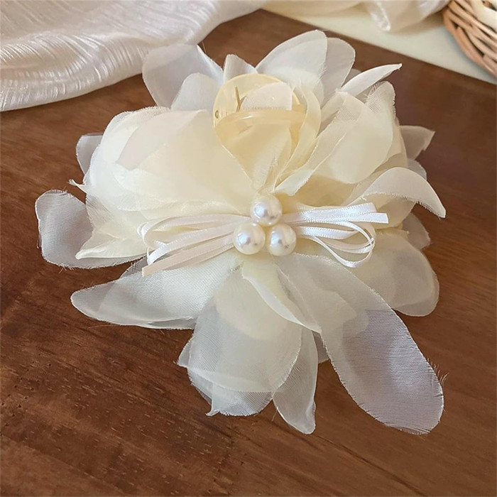 1pc Pink Super Fairy 3D Flower Hair Claw Clip for Women & s - Medium Size Secure Shark Clip, Elegant Floral Hair Accessory for Summer Parties, Weddings, Proms - Perfect Gift