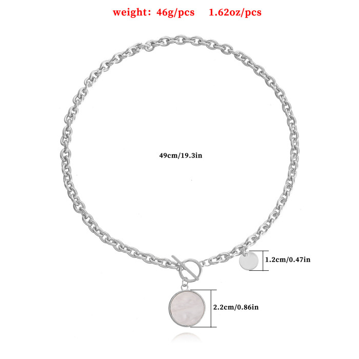 Design Stitching Chain Imitation Pearl Beads Pendant Necklace Female Choker Collar Jewelry for Women