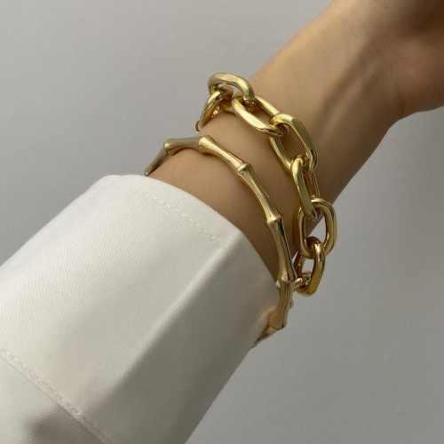 Bamboo Cuff Bracelet Vine Stacking Bangle Thin Simple Plain Hippie Rock Chic For Her Christmas Gift