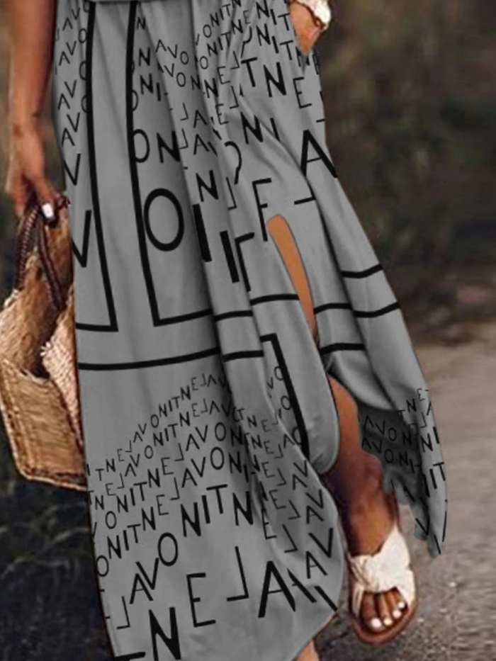 Full Size Half Zip Sleeveless Maxi Dress with Side Slit Plus Size