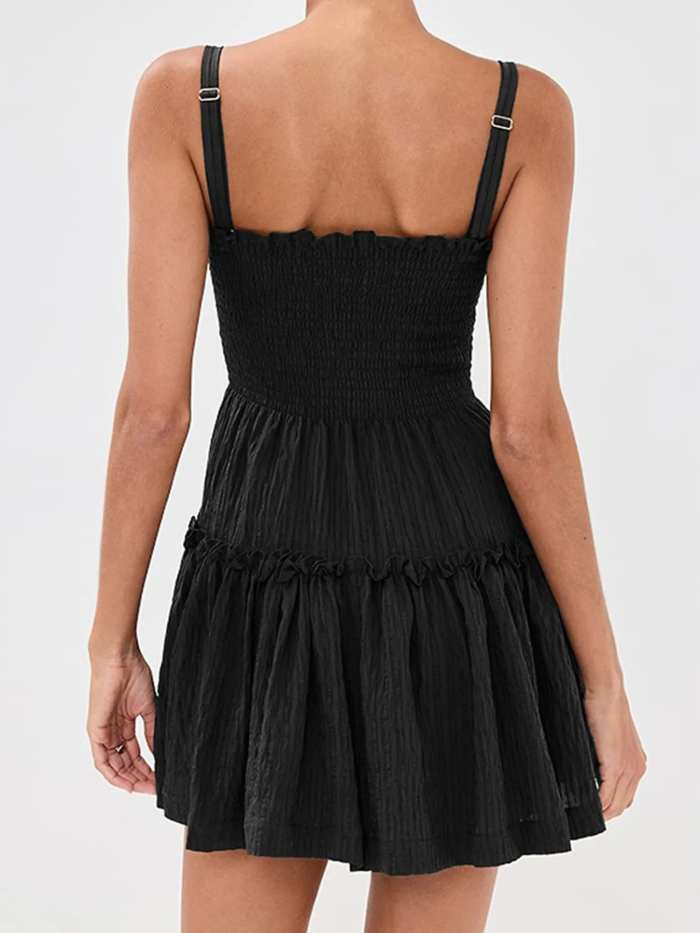 Smocked Frill Cami Mini Dress