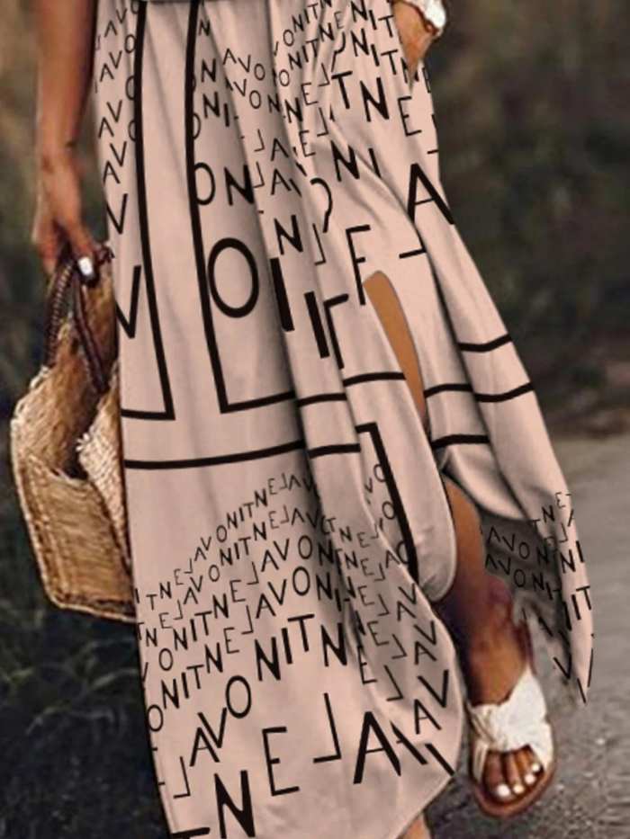 Full Size Half Zip Sleeveless Maxi Dress with Side Slit Plus Size