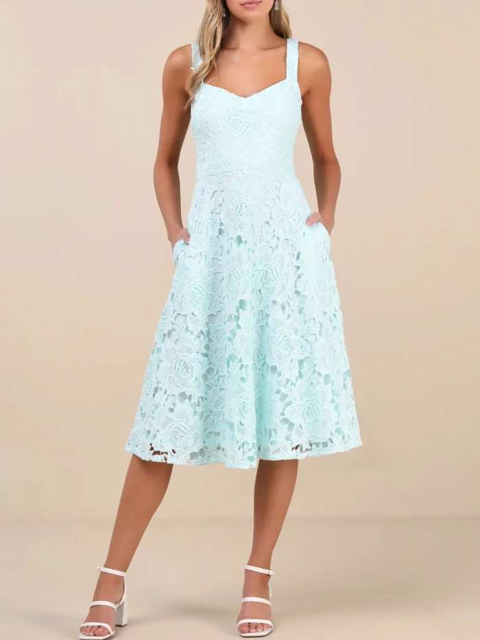Lace Cami Dress with Pockets