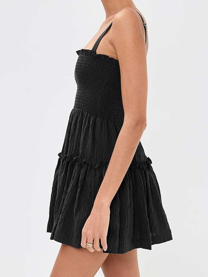 Smocked Frill Cami Mini Dress