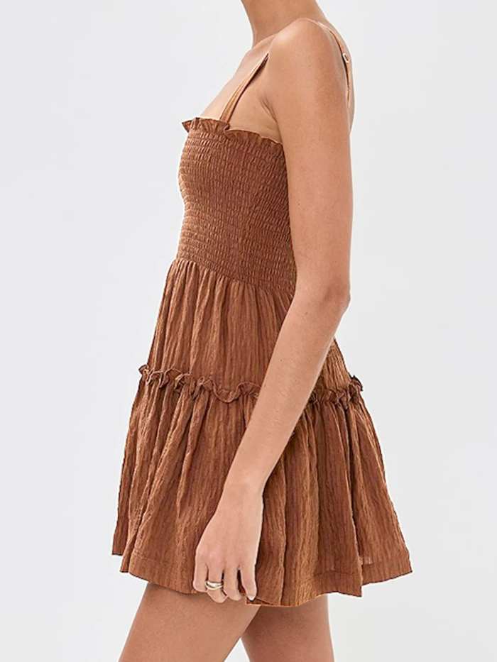 Smocked Frill Cami Mini Dress