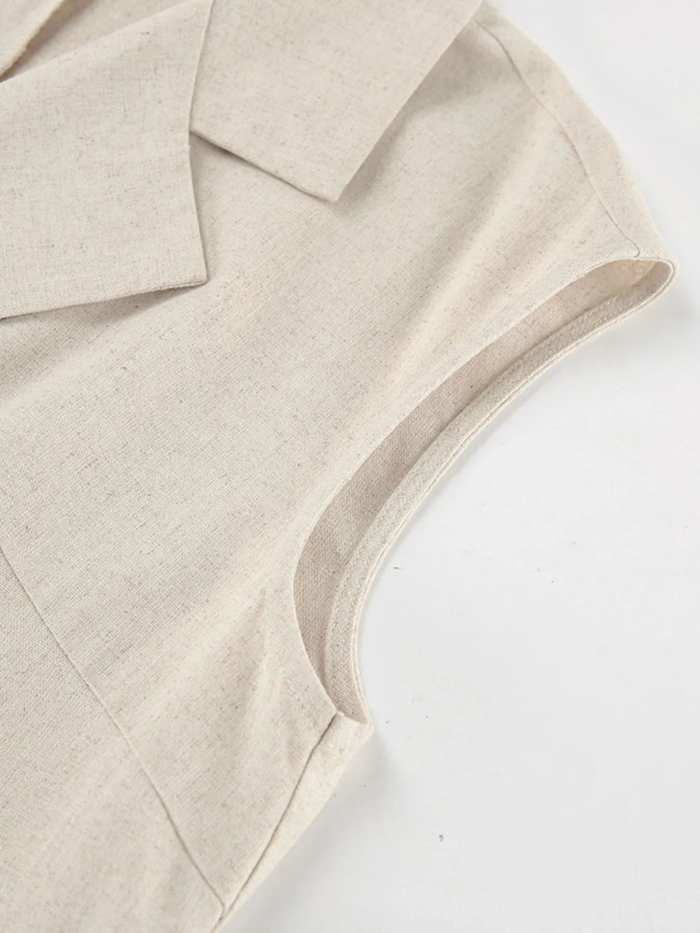 Tie Waist Cap Sleeve Maxi Dress