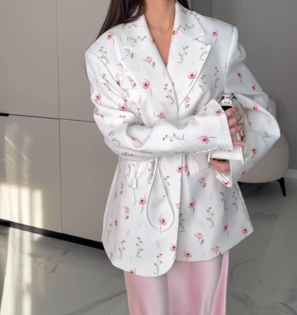 Women's Elegant Fashion Printed Loose Suit Jacket