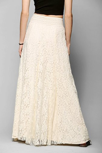 Women's Fashion Solid Color Lace Crochet Skirt