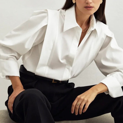 Women's Solid Color Elegant French Shirt