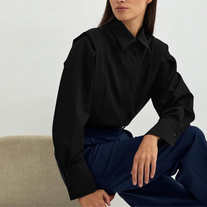 Women's Solid Color Elegant French Shirt
