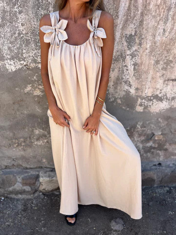Women's 2025 Summer Solid Color Sleeveless Dress - Lace Trim Formal Evening Dress for Party Wedding Banquet, Slim Fit