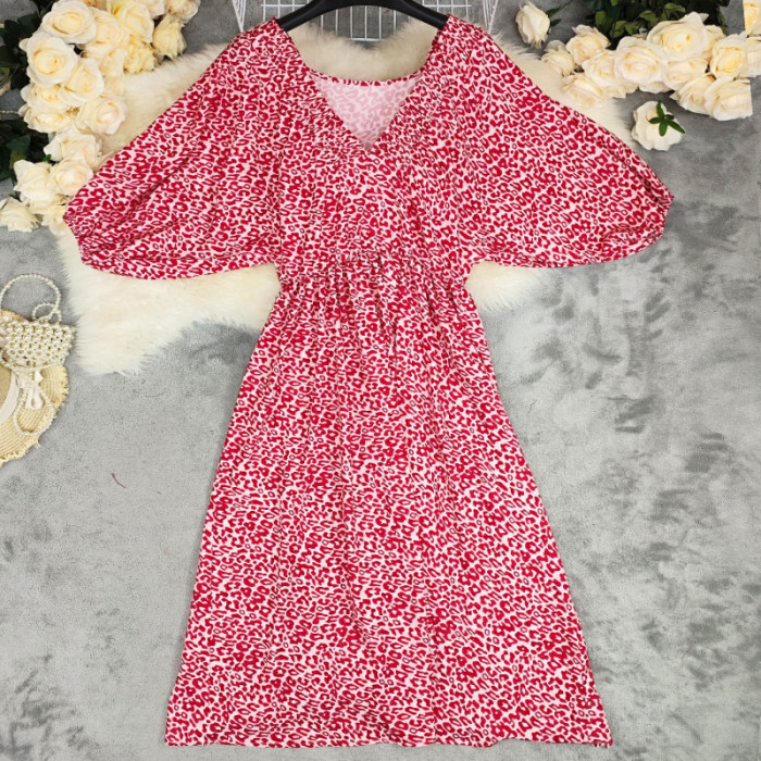 2025 Summer Women's Instagram Floral Maxi Dress - Oversized Boho Chic Long Dress Wholesale Loose Fit Beach Sundress