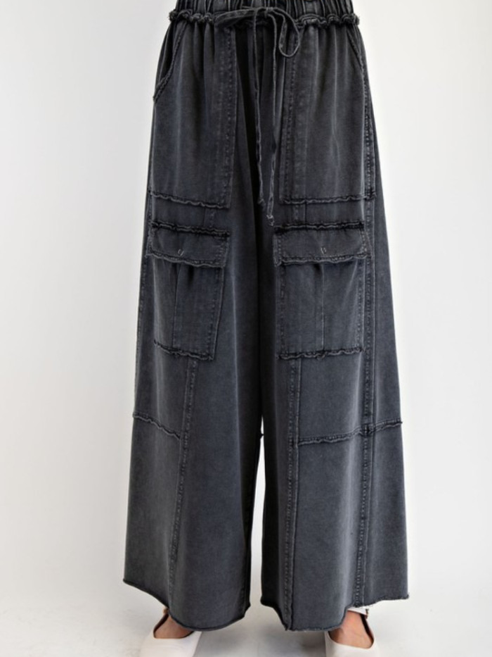 Women's Fashion Loose Casual High Waist Straight Pants