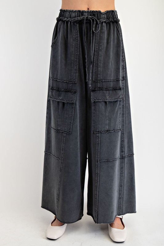 Women's Fashion Loose Casual High Waist Straight Pants