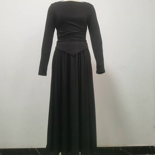New Irregular Slim Fit Knitted Shirt High Waist Half Skirt Two Piece Set