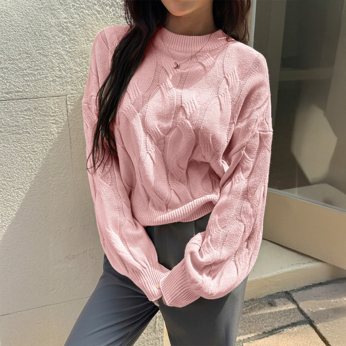 Women's Casual Minimalist Long Sleeve Base Sweater