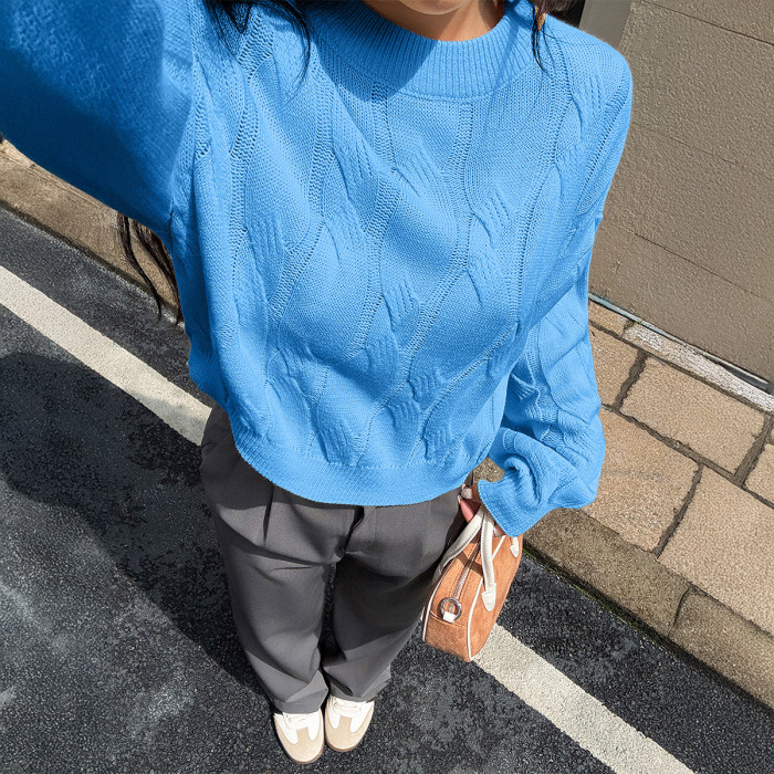 Women's Casual Minimalist Long Sleeve Base Sweater