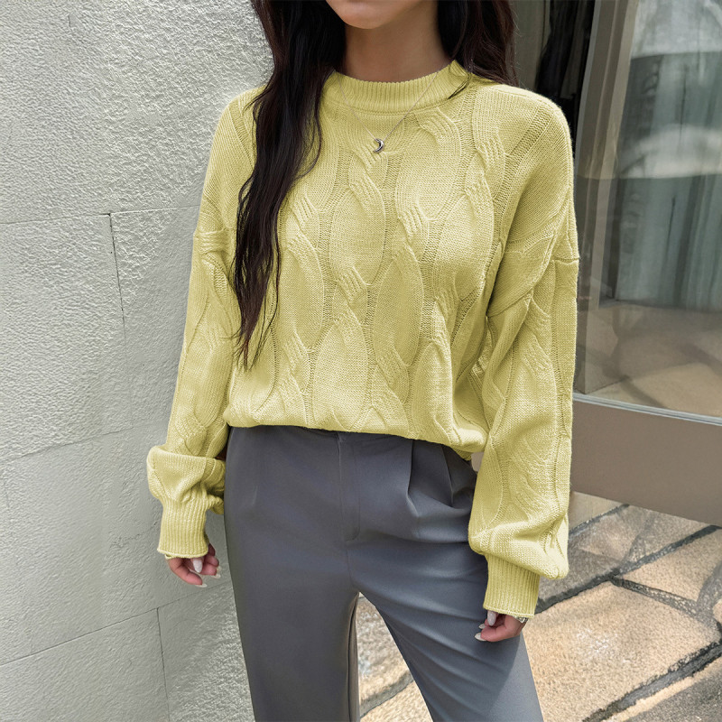 Women's Casual Minimalist Long Sleeve Base Sweater