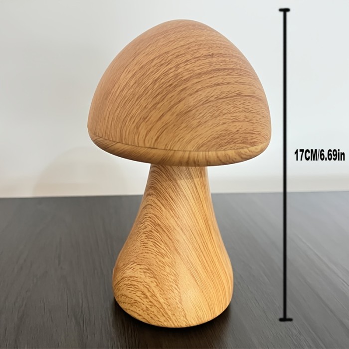 3-color LED Mushroom Light 1pc 3-color LED Mushroom Light | Portable Dimmable Night Light with Touch Sensor, USB Charging, Wireless Desk Light, Home Decoration, Christmas Light, Christmas Gift