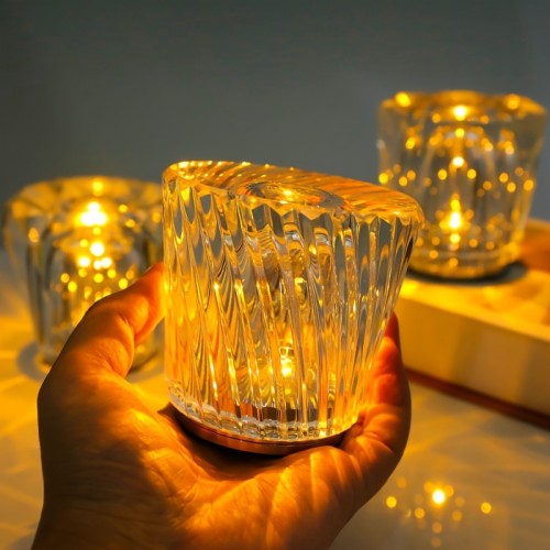 Crystal Charging Table Lamp Bar Atmosphere Lamp KTV Dining Table Decoration Atmosphere Night Light