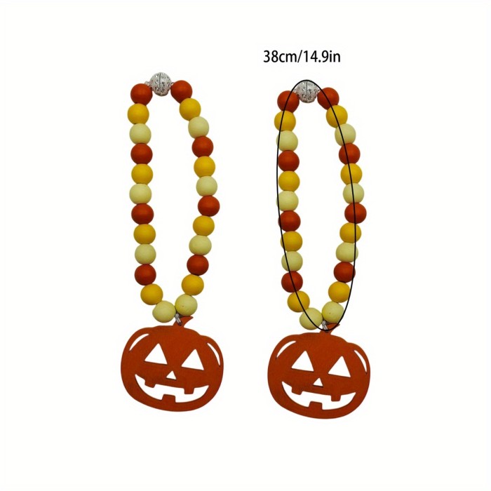 Wood Bead Garland with Tassels Boho Farmhouse Prayer Beads Wall Hanging Home Decor