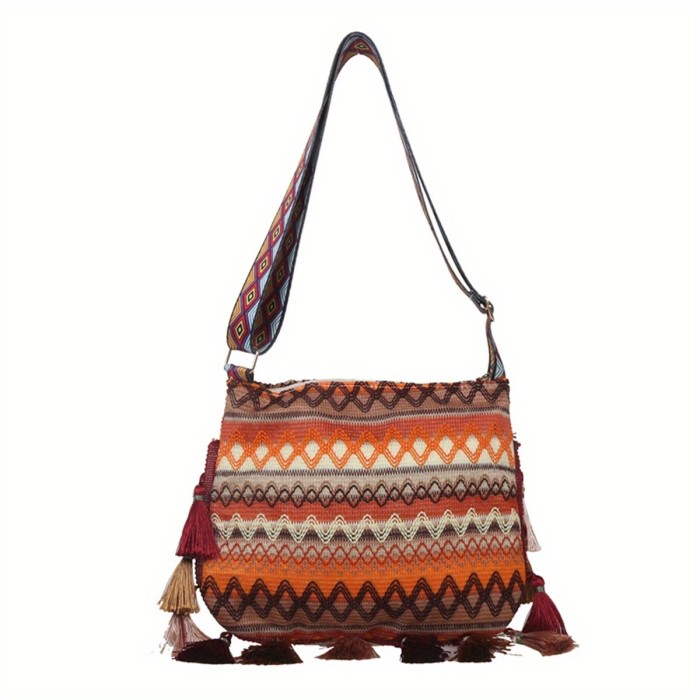 Women’s Vintage Crossbody Bag – Coffee Brown Small Purse with Chain Strap & Zipper