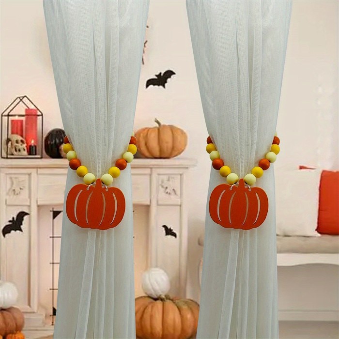 Wood Bead Garland with Tassels Boho Farmhouse Prayer Beads Wall Hanging Home Decor