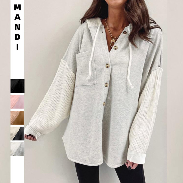 Women's Splicing Hoodie Sweater Casual