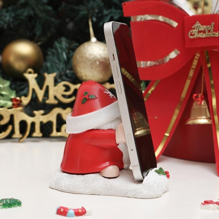 Red Santa Claus Phone Stand - 4.33inch - A Multi-Scenario Phone Stand Decoration - Perfectly Decorates Your Desk for Christmas