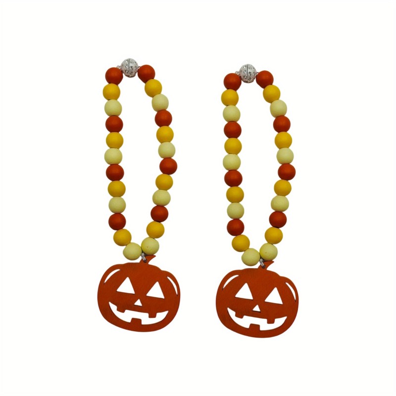 Wood Bead Garland with Tassels Boho Farmhouse Prayer Beads Wall Hanging Home Decor