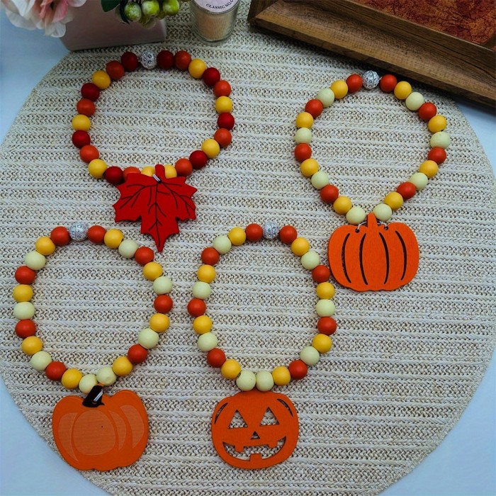 Wood Bead Garland with Tassels Boho Farmhouse Prayer Beads Wall Hanging Home Decor