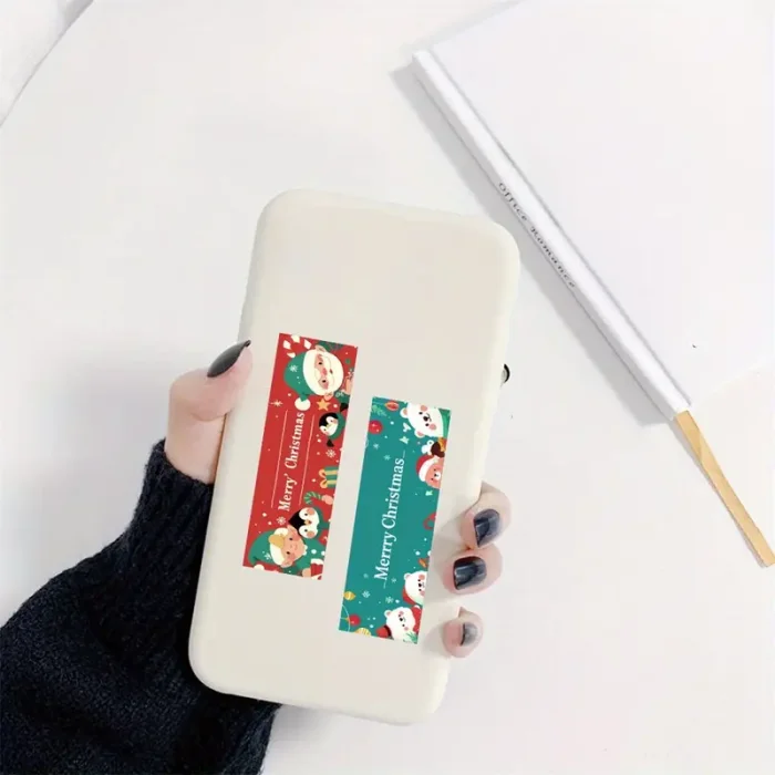 🎄✨ Christmas Stickers Roll Colorful Santa Gingerbread Envelope Seals Holiday Decor