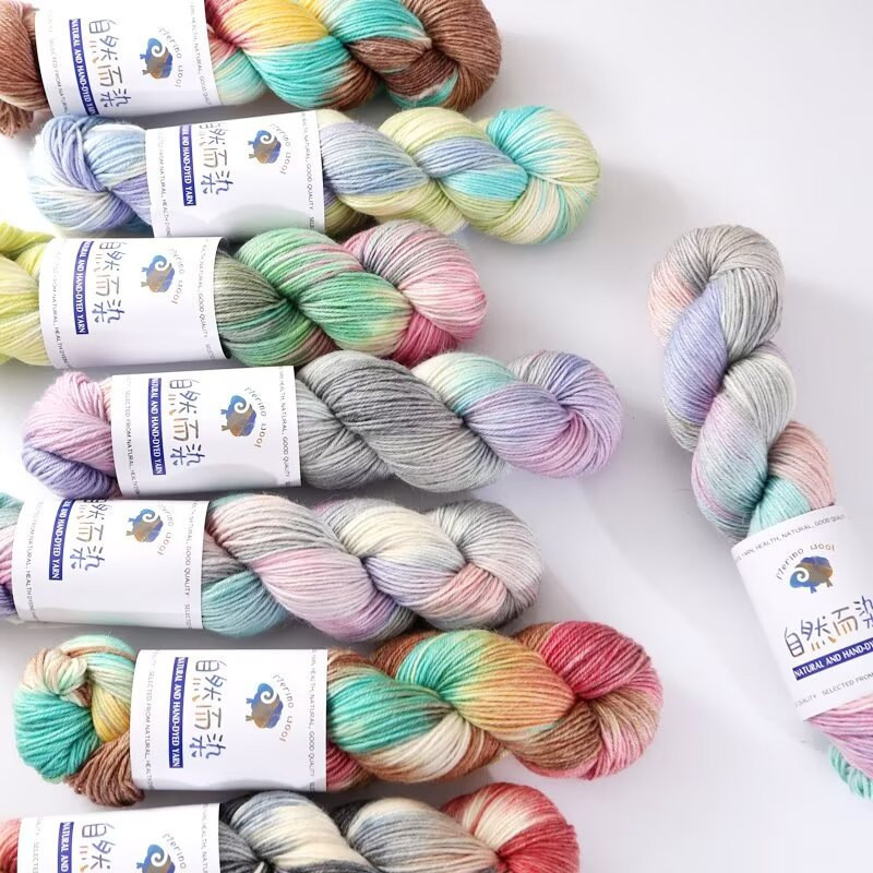 Hand Dyed Thick Hand Woven Yarn Versatile and Practical New DIY Skin Friendly Comfortable Yarn Ball Knitting Scarf Jacket