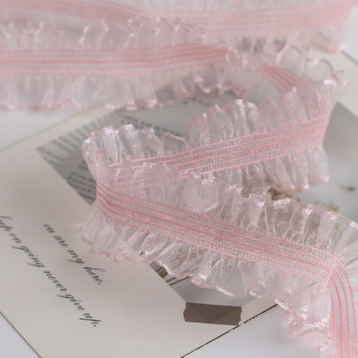 Elastic Skirt Hem Yarn Versatile Black Fungus Edge Elastic Ribbon Lace Diy Handmade Bow Headwear Doll Accessories New Style