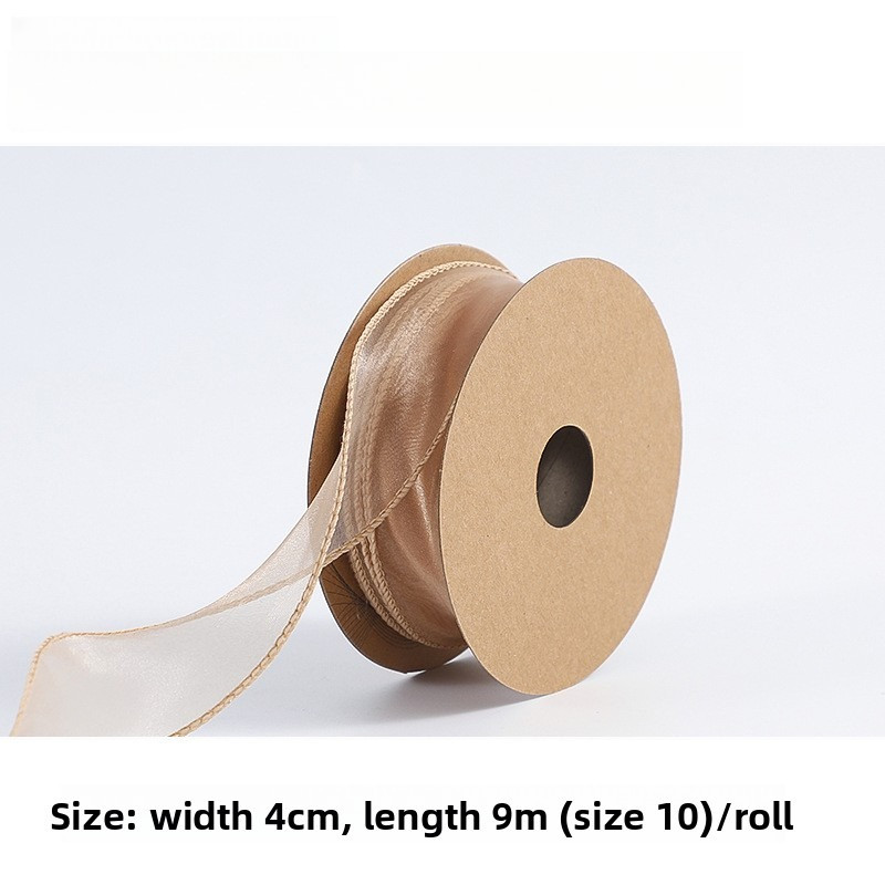 Practical and Versatile Plain Fishtail Yarn Ribbon Solid-color Floral Tie Bow Trendy Wavy Satin Ribbon Fresh Flowers