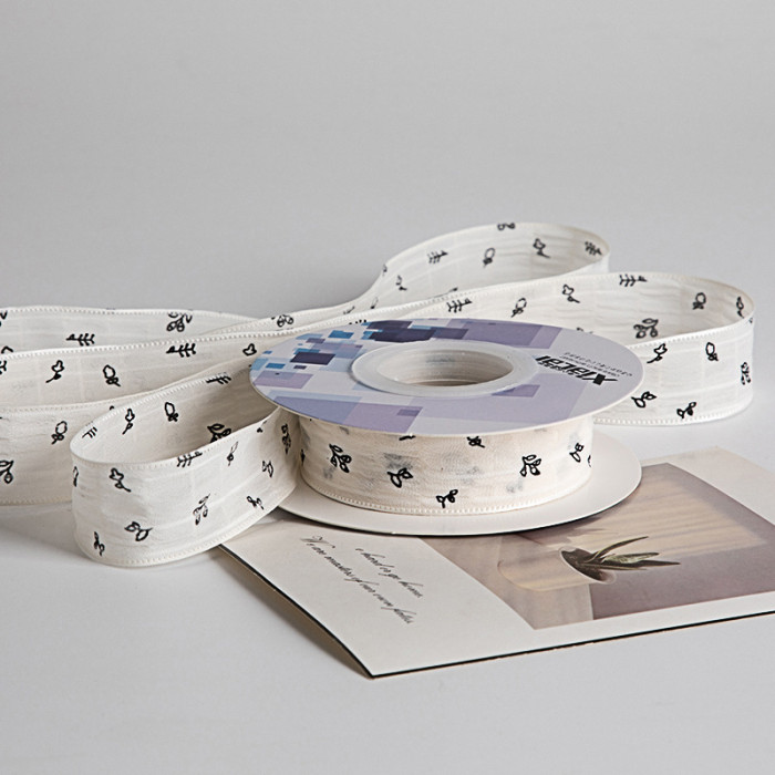 10Y Popular Versatile Small Floral Series Ribbon Handmade Hair Clips Gift Packaging Bows DIY Materials and Accessories