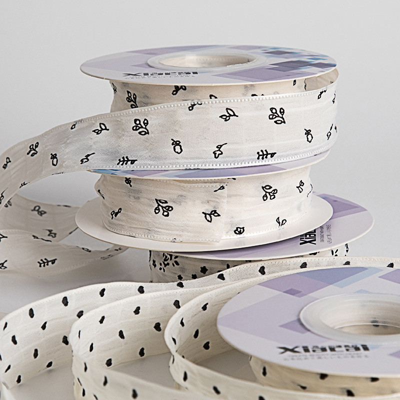 10Y Popular Versatile Small Floral Series Ribbon Handmade Hair Clips Gift Packaging Bows DIY Materials and Accessories