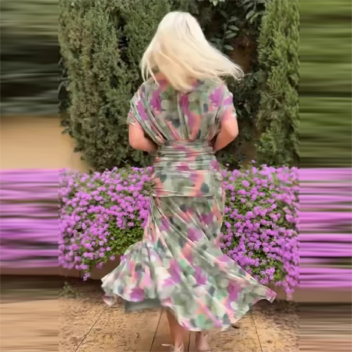 Sexy Off Shoulder Boho Swing Long Beach Dress Sexy High Waisted Chiffon A-line Dress Summer New Printed Shawl Collar Mesh Dress