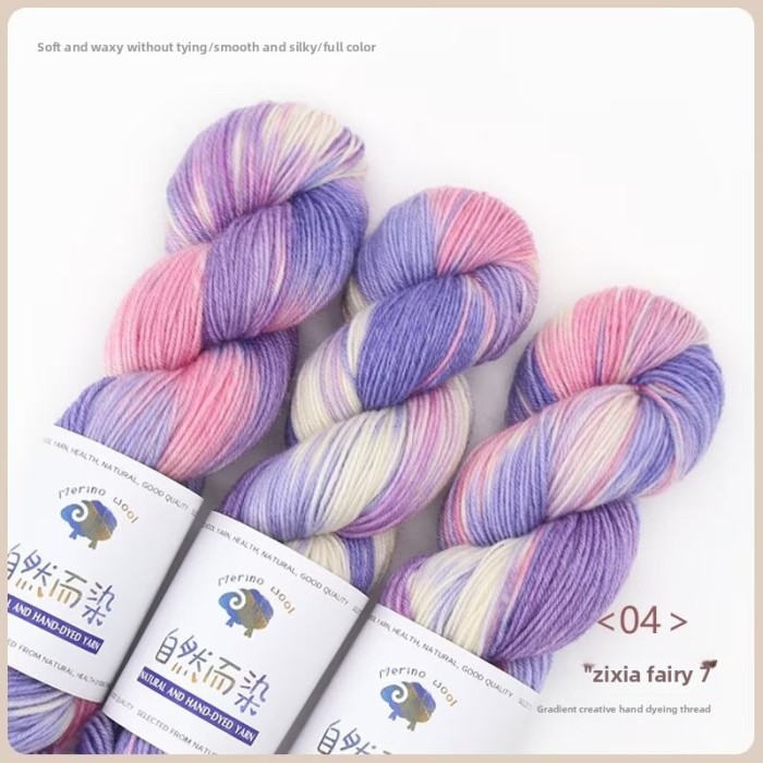 Hand Dyed Thick Hand Woven Yarn Versatile and Practical New DIY Skin Friendly Comfortable Yarn Ball Knitting Scarf Jacket
