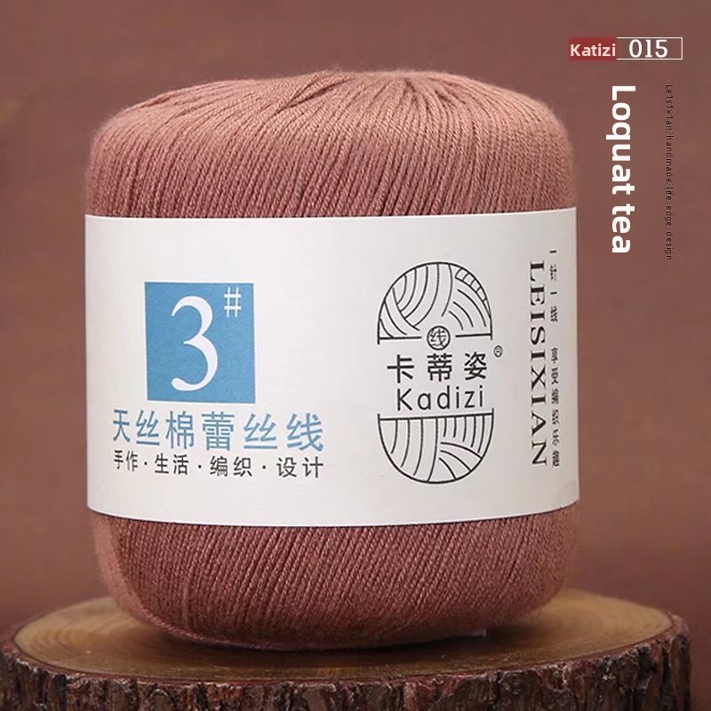 Tencel Cotton Lace Solid Color Versatile Practical New Item Group Summer Crochet Shawl Handmade DIY Woven Bag Material