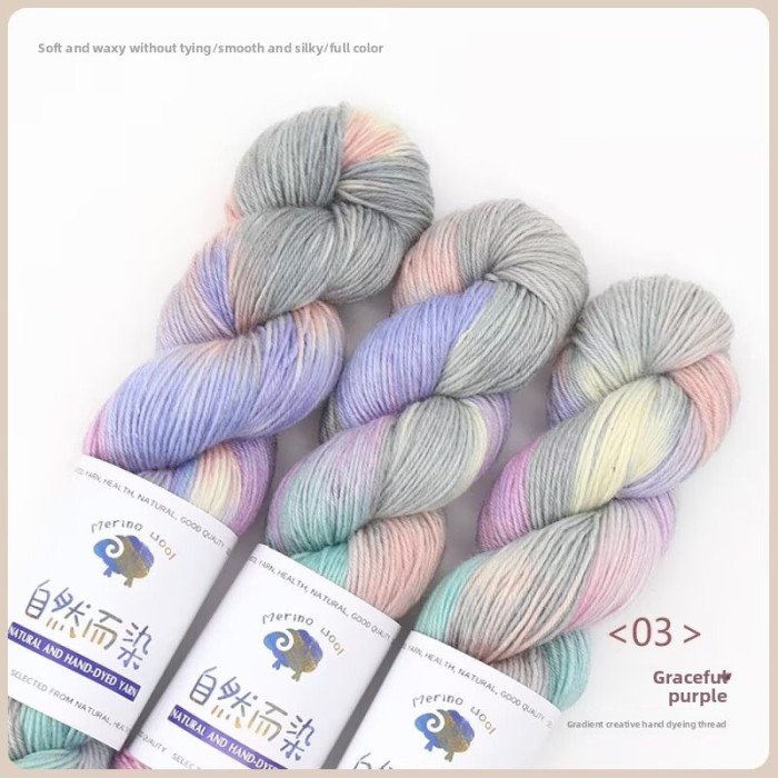 Hand Dyed Thick Hand Woven Yarn Versatile and Practical New DIY Skin Friendly Comfortable Yarn Ball Knitting Scarf Jacket
