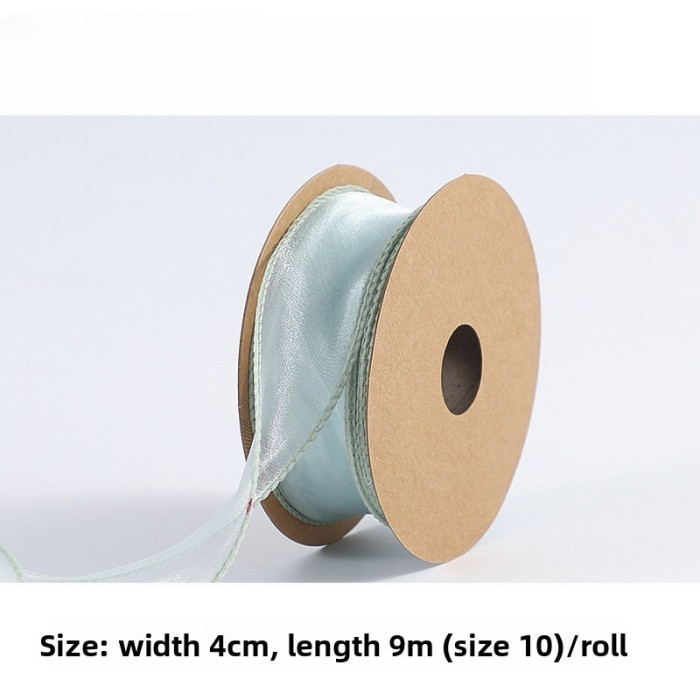 Practical and Versatile Plain Fishtail Yarn Ribbon Solid-color Floral Tie Bow Trendy Wavy Satin Ribbon Fresh Flowers
