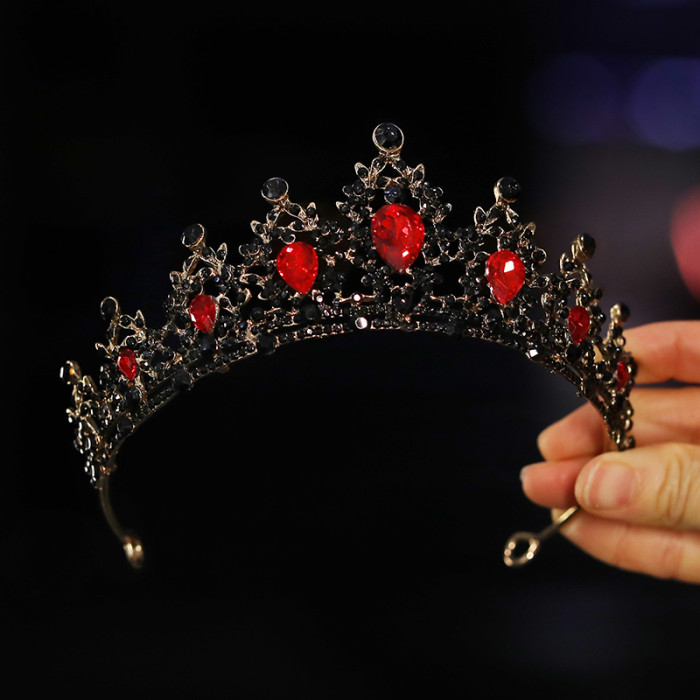 Bridal Headwear - A Golden Lady Fashion Wedding Crown, Rhinestone Classic Princess Tiaras