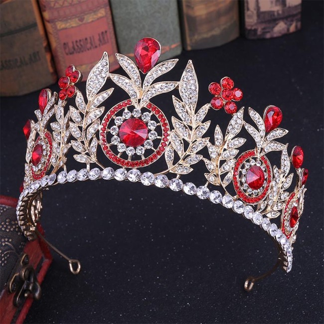 Water-Drop Crystal Rhinestone Large Bridal Tiaras and Crowns Headpiece Pageant Hair Jewelry Weddibg Hair Piece Accessories VL