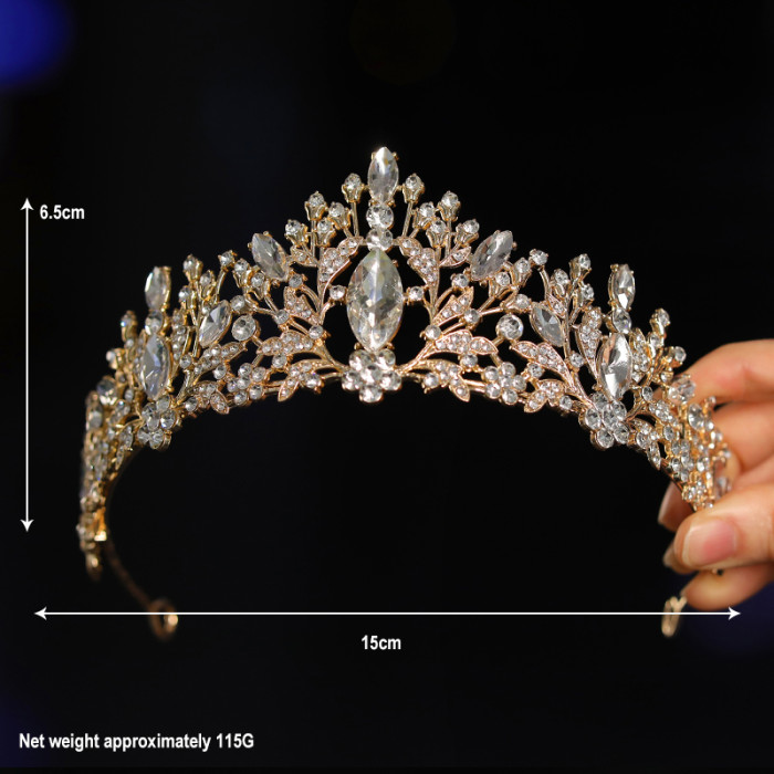 Bridal Headwear Blue-Colour Women's Fashion Party Crown Birthday Tiaras