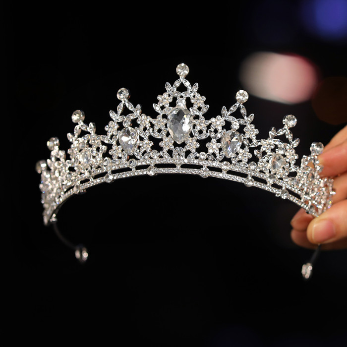 Bridal Headwear - A Golden Lady Fashion Wedding Crown, Rhinestone Classic Princess Tiaras