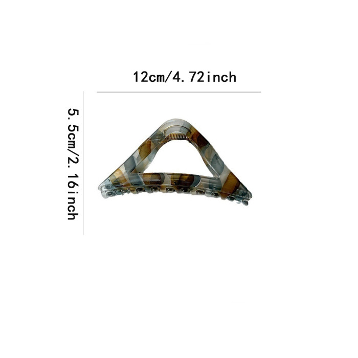 Large Retro Leopard Print Hair Clip with Bowknot - Color-Blocked Tortoiseshell-like Shell Design, Vintage Elegant Hair Accessory for Women